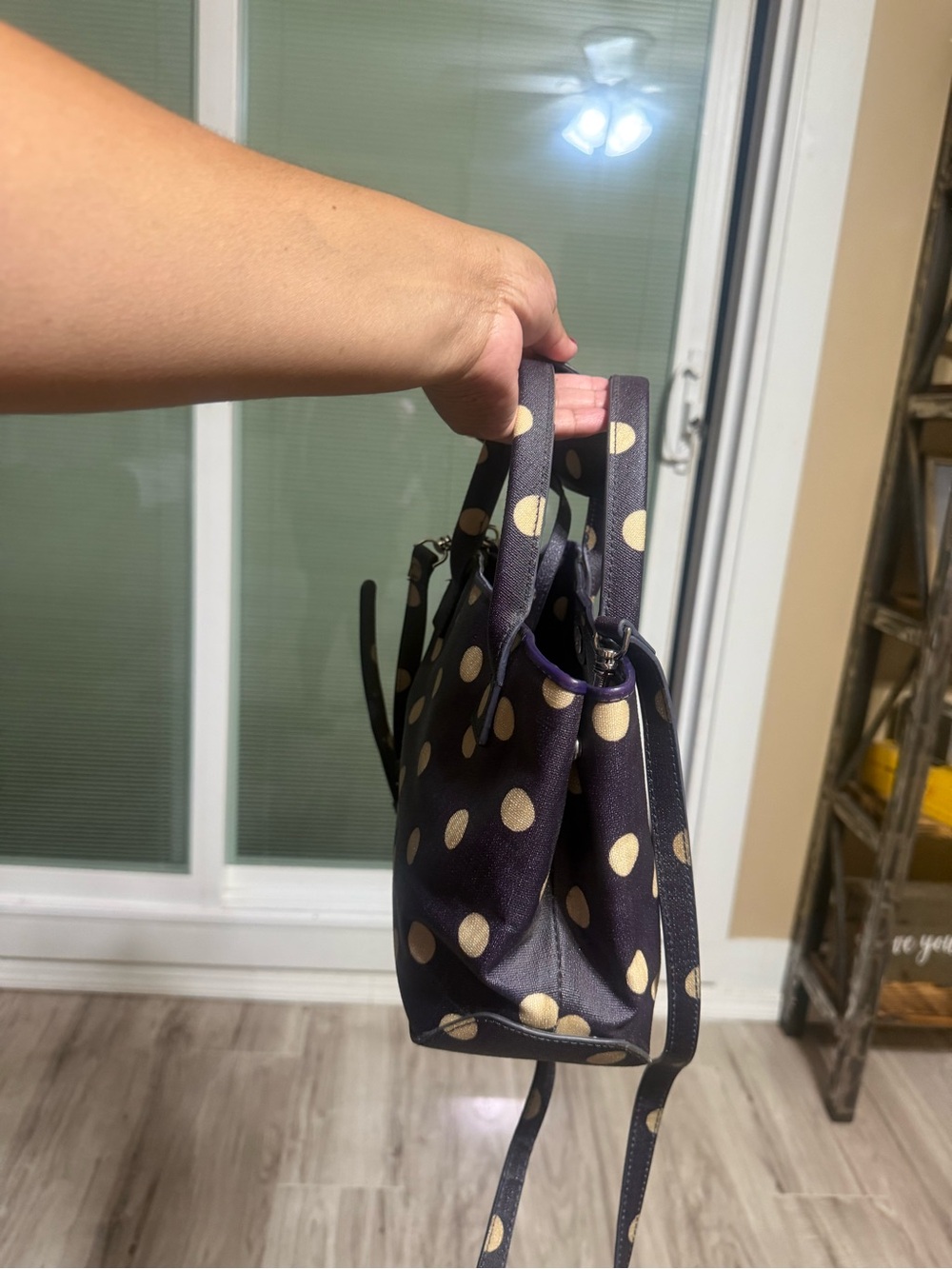 Cath Kidston Navy Polka Dot Mini Tote with Wrist Pouch - Picture 3 of 6